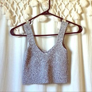 NWOT Wilfred ‘V’ Knit Crop Top